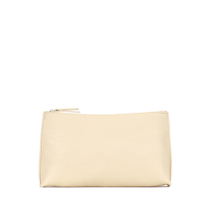 ESSENTIAL POUCH EGGSHELL PEBBLED CALF