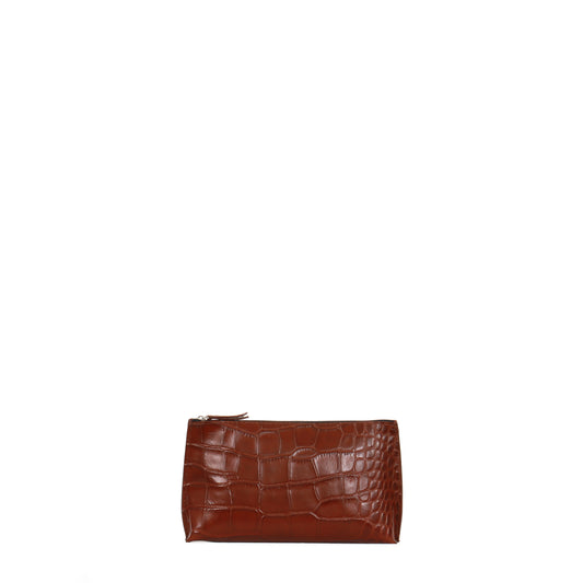 ESSENTIAL POUCH HICKORY EMBOSSED GATOR