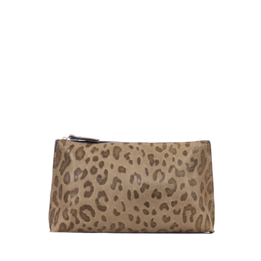 ESSENTIAL POUCH MUSHROOM EMBOSSED LEOPARD