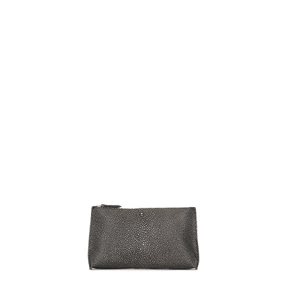 ESSENTIAL POUCH PEWTER SHAGREEN