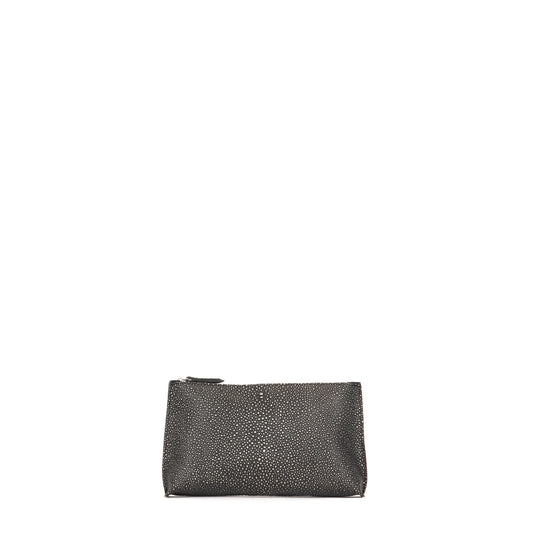 ESSENTIAL POUCH PEWTER SHAGREEN