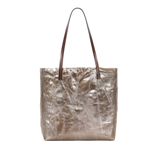 ESSENTIAL TOTE LIQUID METAL SHEEPSKIN