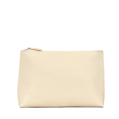 EVERYDAY POUCH EGGSHELL PEBBLED CALF