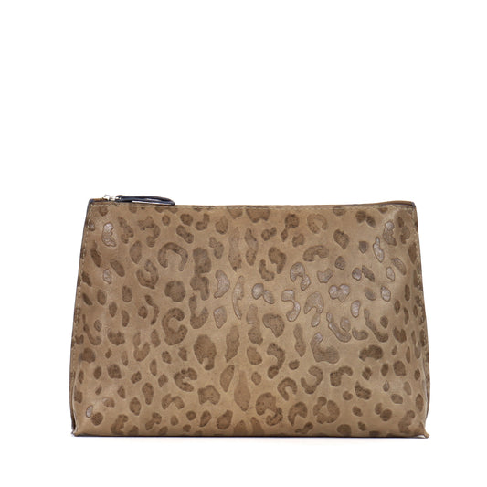 EVERYDAY POUCH MUSHROOM EMBOSSED LEOPARD