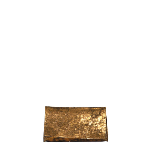 FOLDOVER CLUTCH DISTRESSED BRASS