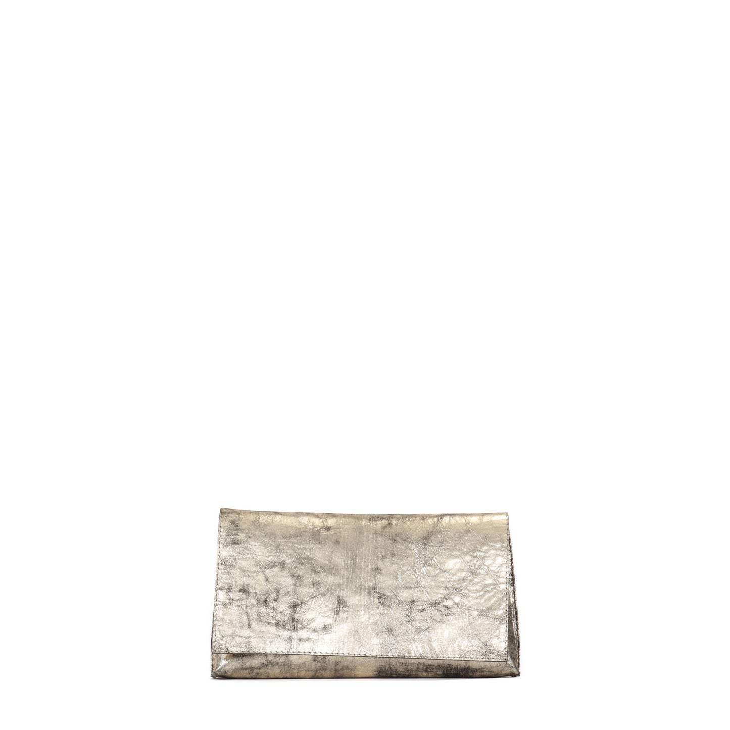 FOLDOVER CLUTCH DISTRESSED PEWTER