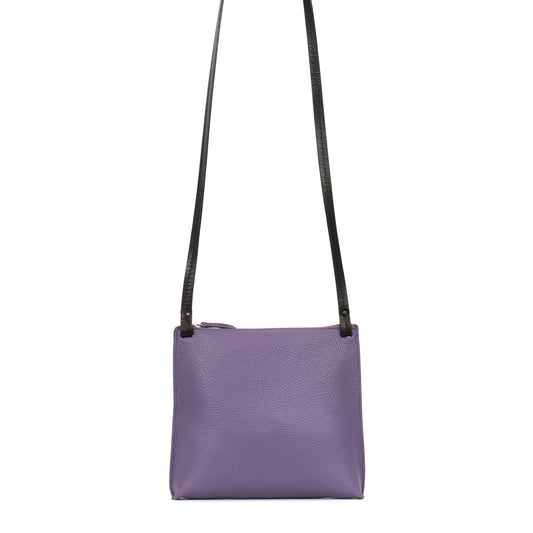 LARGE STRAPPY POUCH ORCHID PEBBLED CALF