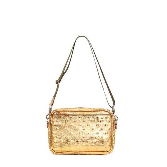 MEDIUM CAMERA BAG GOLD STUD