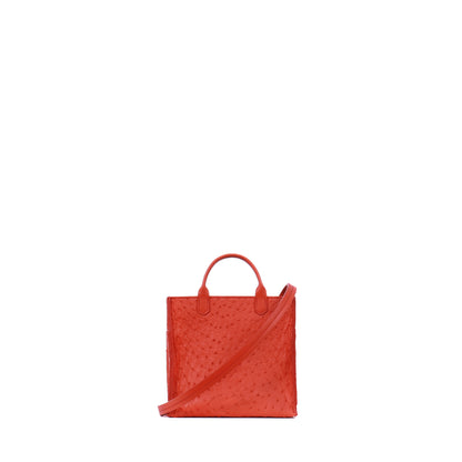 MICRO HARBOR TOTE TANGERINE DREAM GENUINE OSTRICH