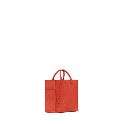 MICRO HARBOR TOTE TANGERINE DREAM GENUINE OSTRICH