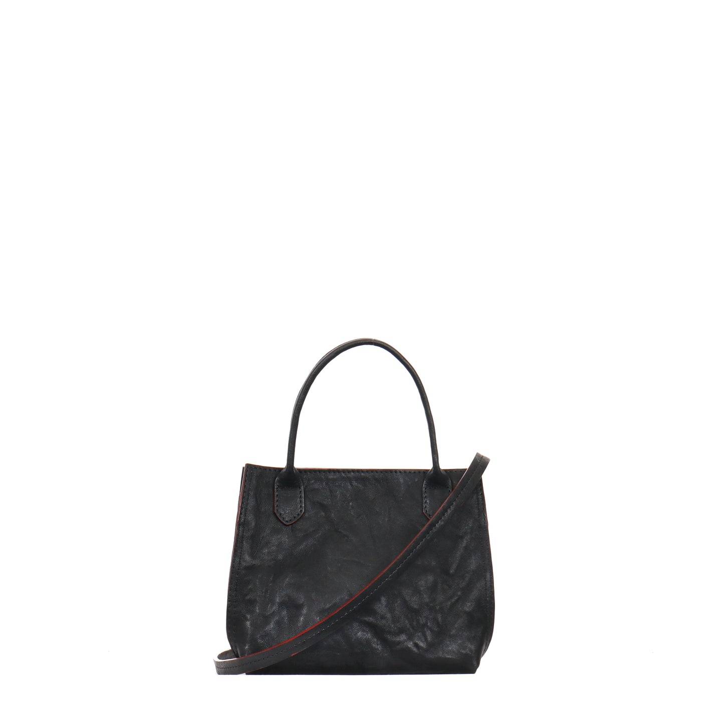 MINI DAY BAG BLACK RUMPLED SHEEPSKIN