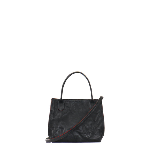 MINI DAY BAG BLACK RUMPLED SHEEPSKIN