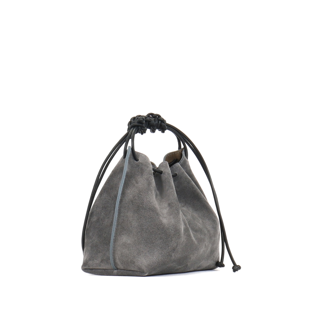 MINI DRAWSTRING BAG ASH SUEDE