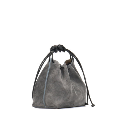 MINI DRAWSTRING BAG ASH SUEDE