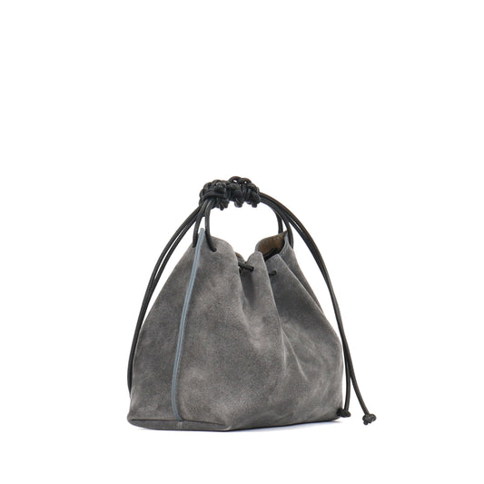 MINI DRAWSTRING BAG ASH SUEDE