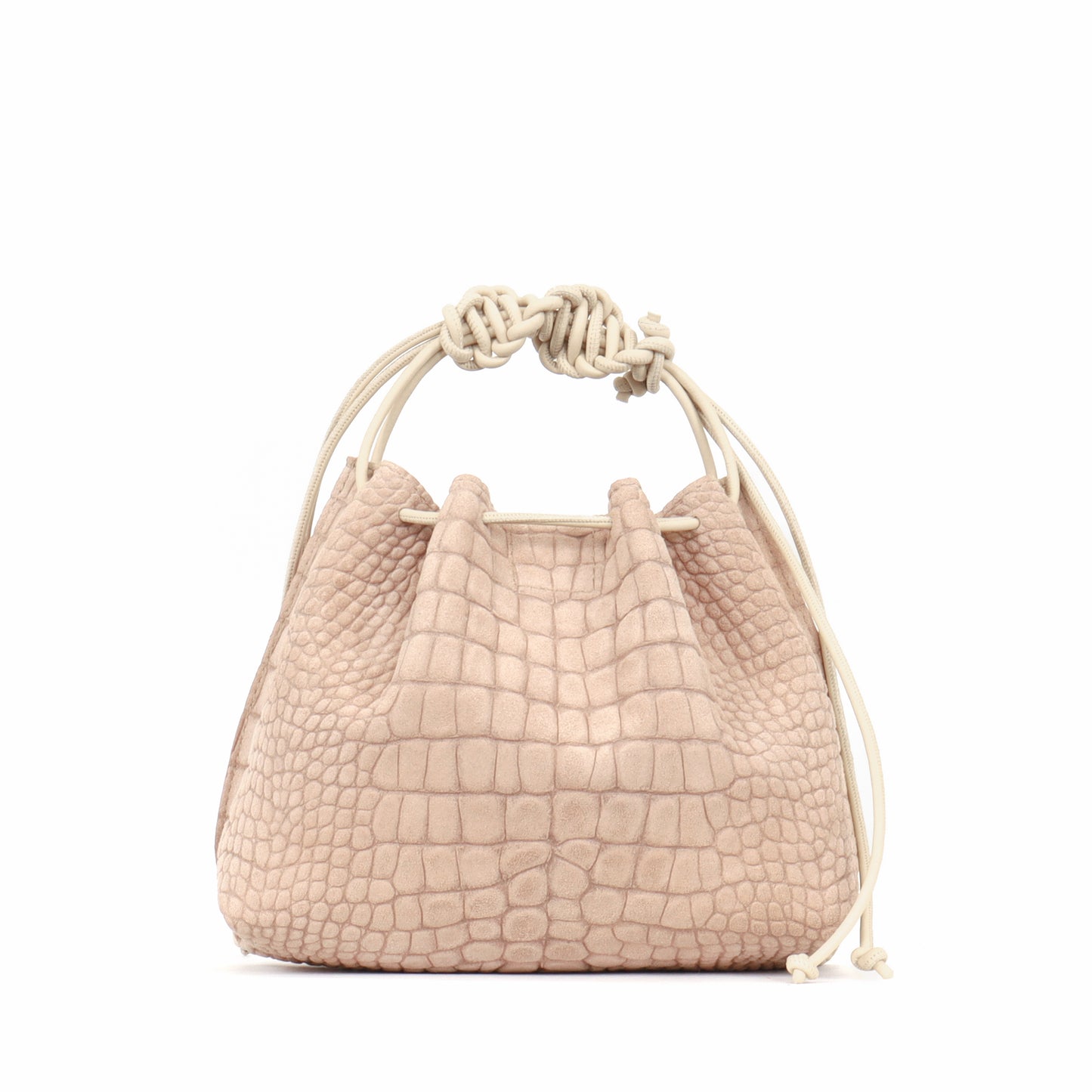 MINI DRAWSTRING BAG BUFF SUEDED CROCO