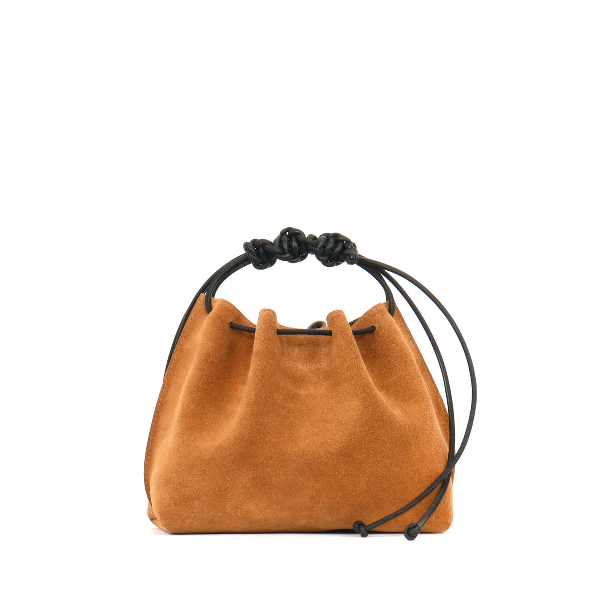 MINI DRAWSTRING BAG WHISKEY SUEDE