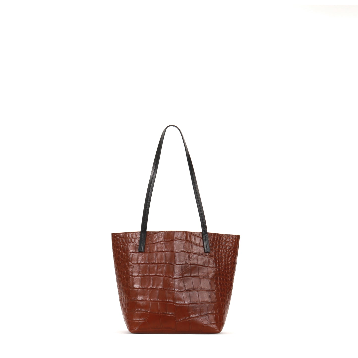 MINI ESSENTIAL TOTE HICKORY EMBOSSED GATOR