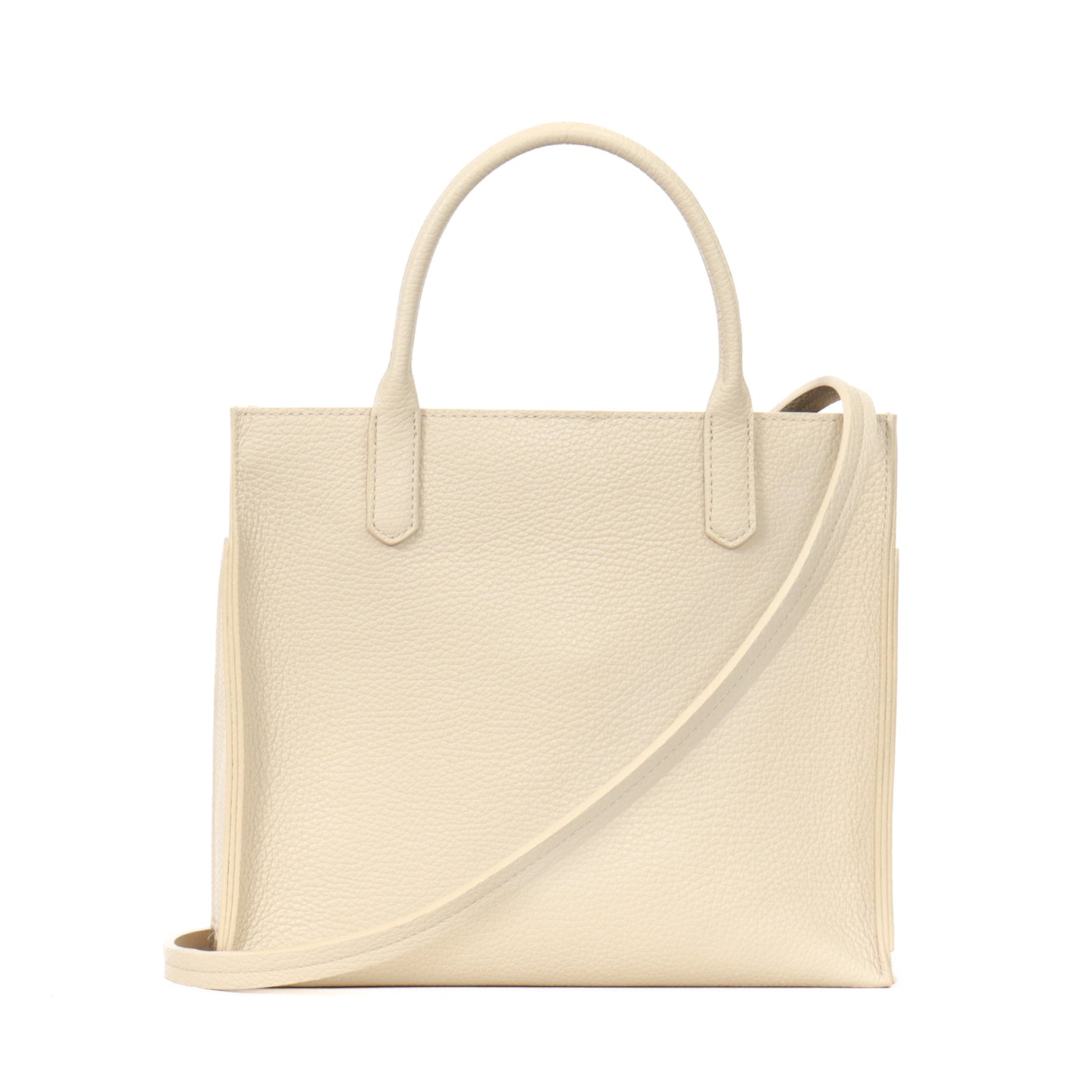 MINI HARBOR TOTE EGGSHELL PEBBLED CALF