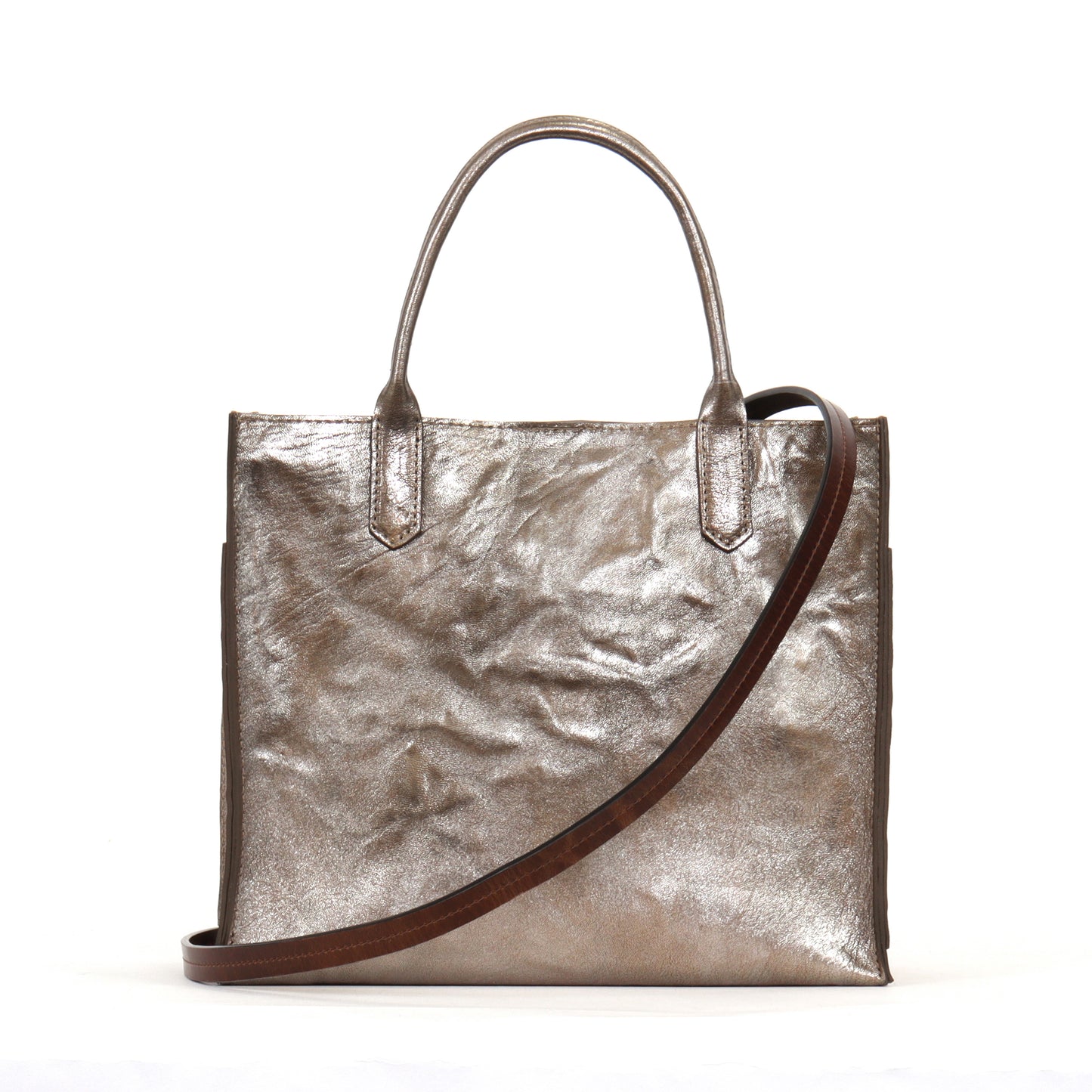 MINI HARBOR TOTE LIQUID METAL SHEEPSKIN