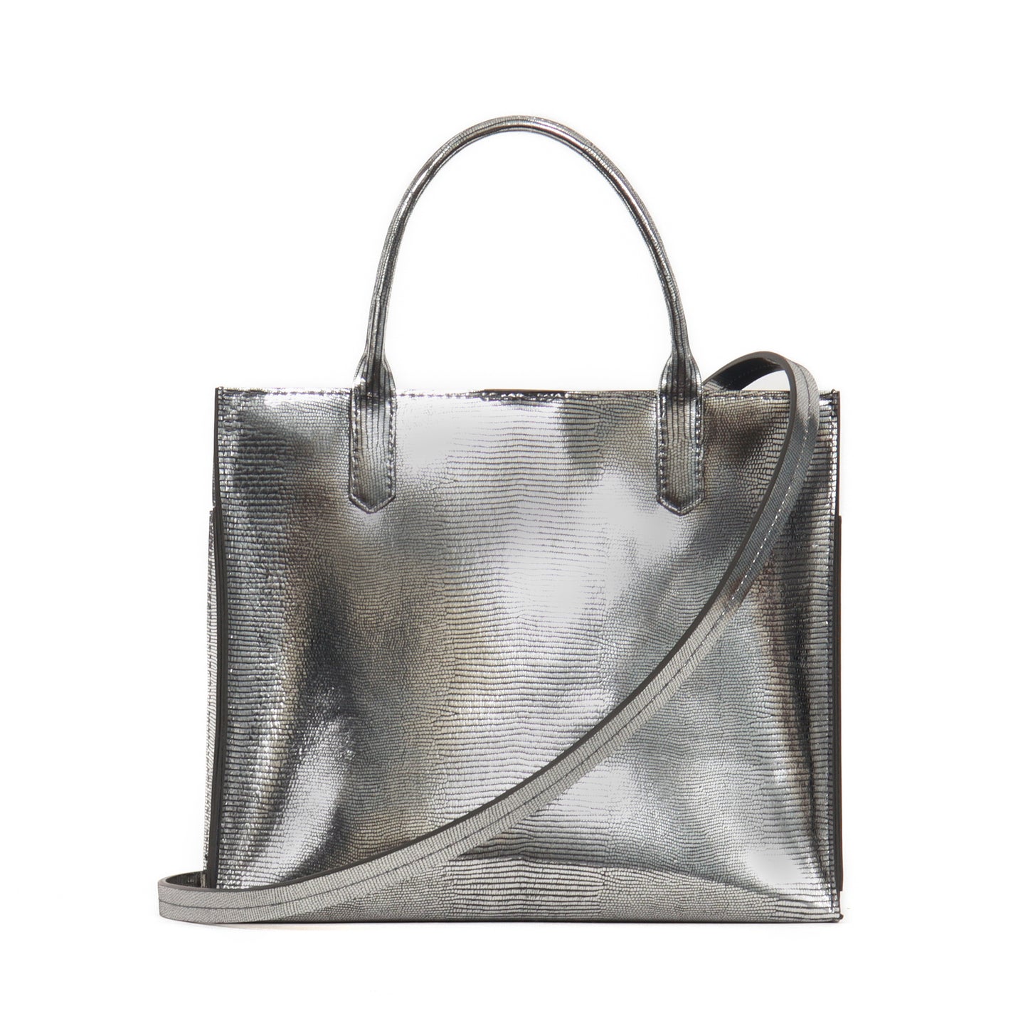 MINI HARBOR TOTE PLATINUM EMBOSSED LIZARD