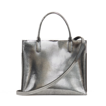 MINI HARBOR TOTE PLATINUM EMBOSSED LIZARD