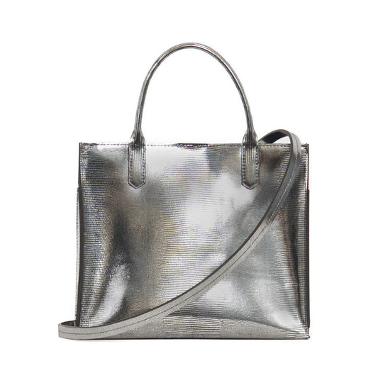 MINI HARBOR TOTE PLATINUM EMBOSSED LIZARD
