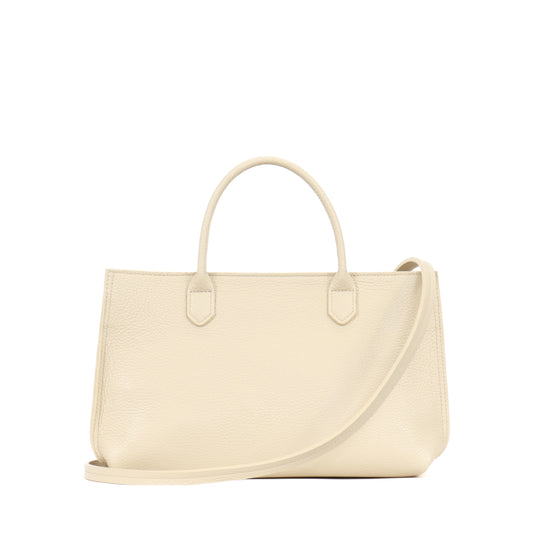 SMALL DAYBAG EGGSHELL PEBBLED CALF