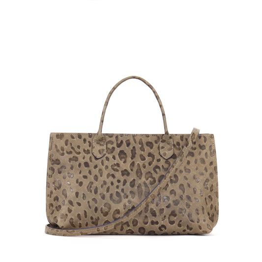 SMALL DAYBAG MUSHROOM EMBOSSED LEOPARD