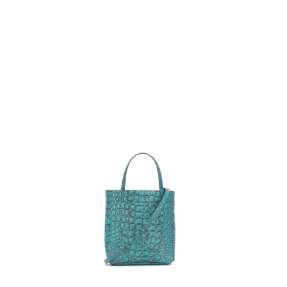 SMALL FRONT POCKET TOTE FOUNTAIN EMBOSSED CROC