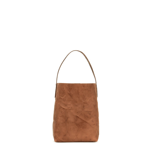SMALL HOBO RUSSET RUMPLED SHEEPSKIN