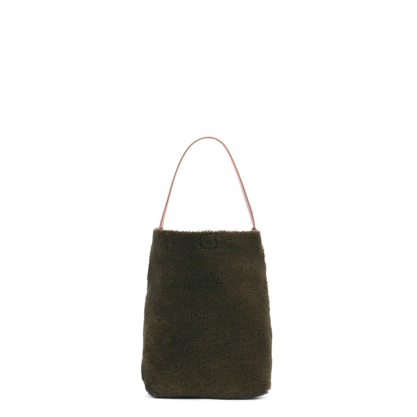 SMALL HOBO TOBACCO CURLY SHEARLING