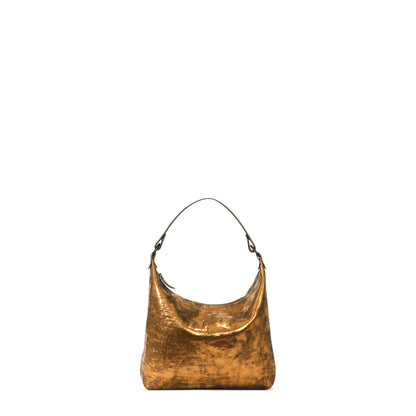 ZIP HOBO DISTRESSED BRASS