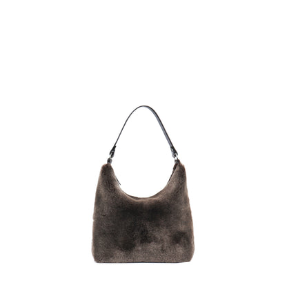 ZIP HOBO FAWN SHEARLING