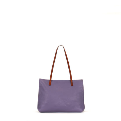 STRAPPY DAY BAG ORCHID PEBBLED CALF