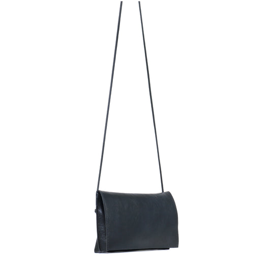 STRAPPY FOLDOVER BLACK CALF