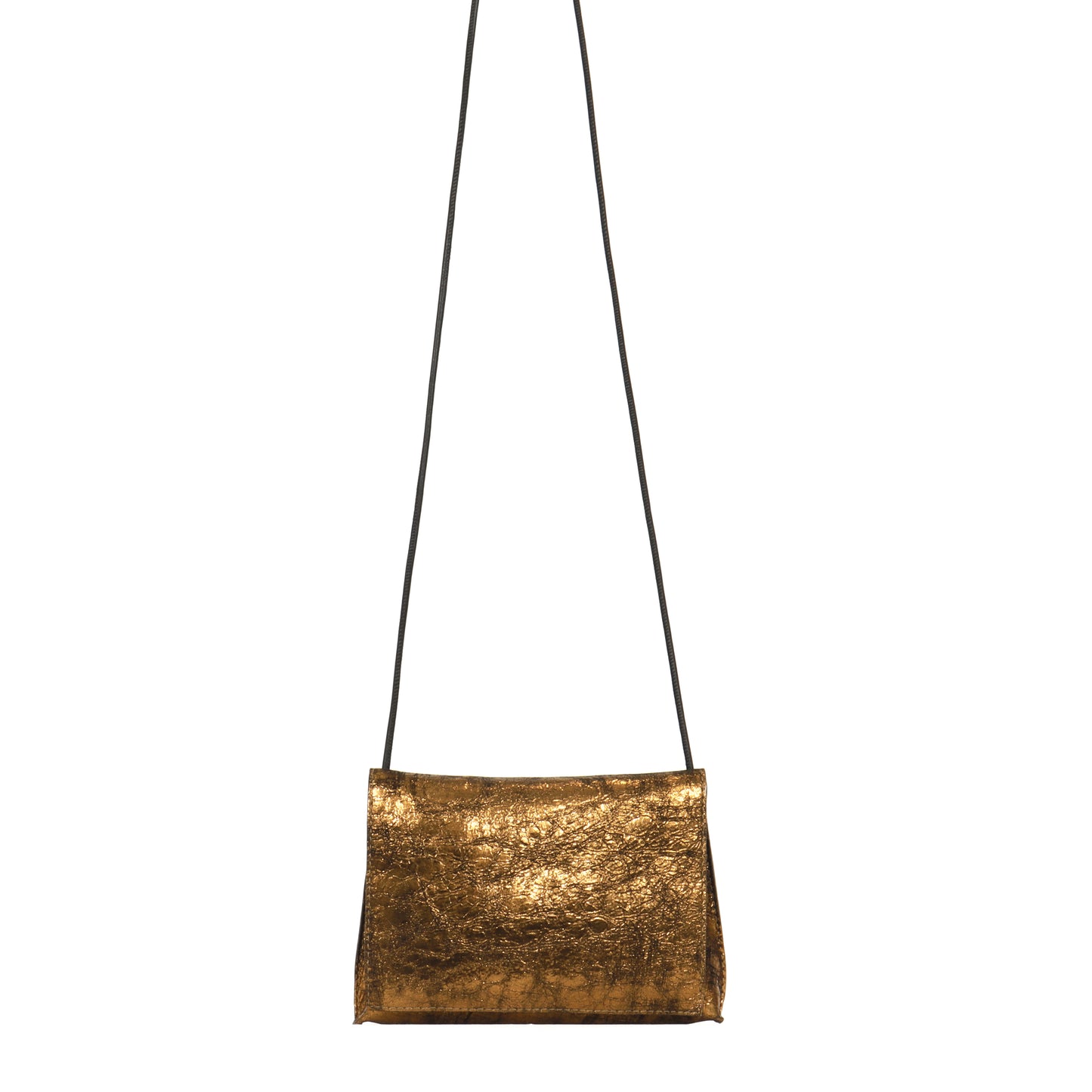 STRAPPY FOLDOVER DISTRESSED BRASS