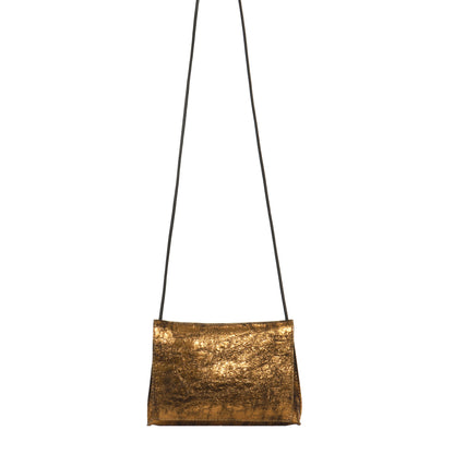 STRAPPY FOLDOVER DISTRESSED BRASS
