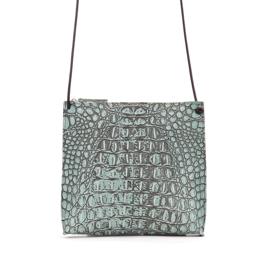 STRAPPY POUCH ATLANTIS EMBOSSED CROC