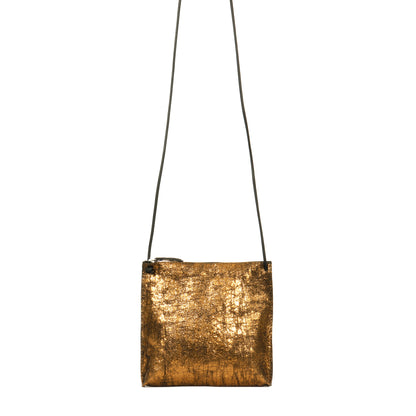 STRAPPY POUCH DISTRESSED BRASS