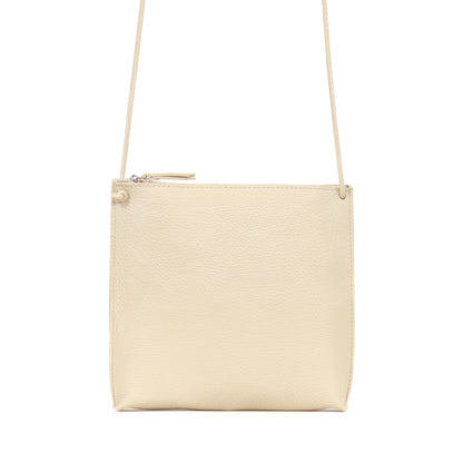 STRAPPY POUCH EGGSHELL PEBBLED CALF