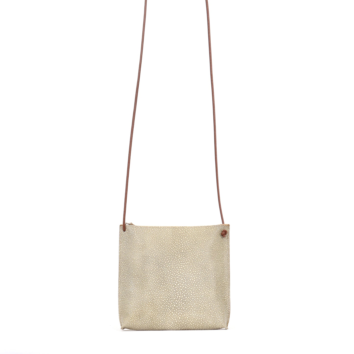 STRAPPY POUCH MOSS SHAGREEN