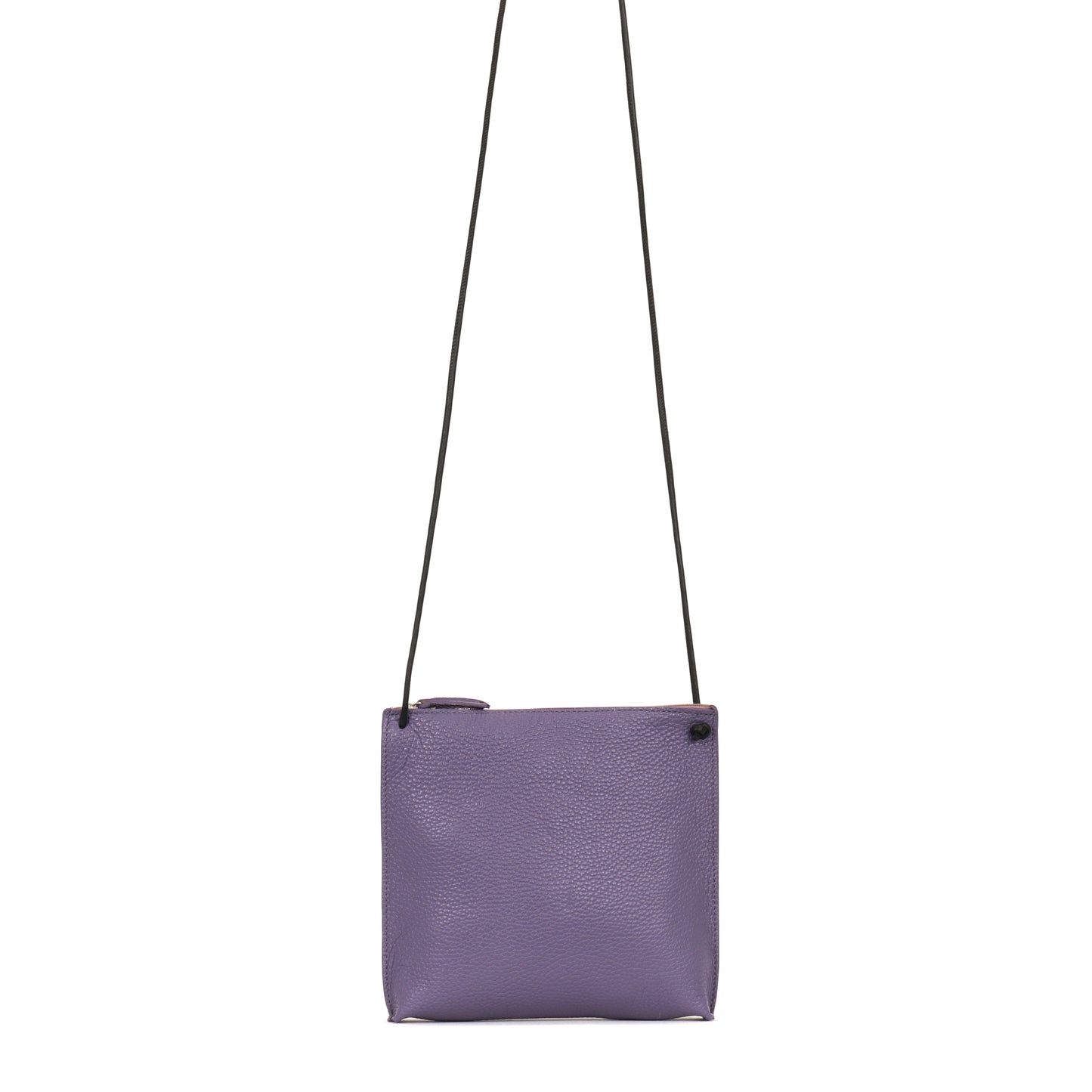 STRAPPY POUCH ORCHID PEBBLED CALF