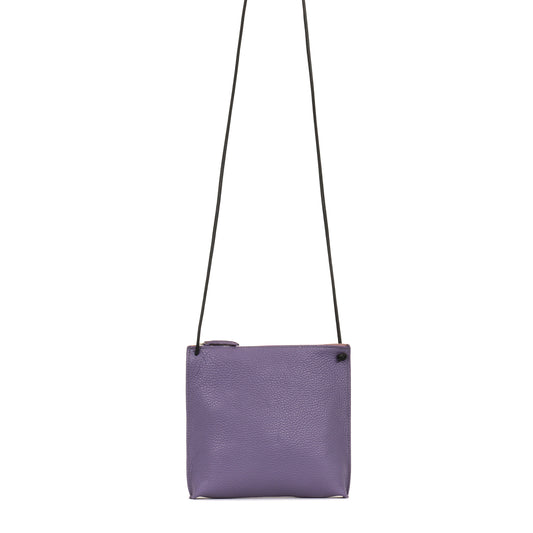 STRAPPY POUCH ORCHID PEBBLED CALF