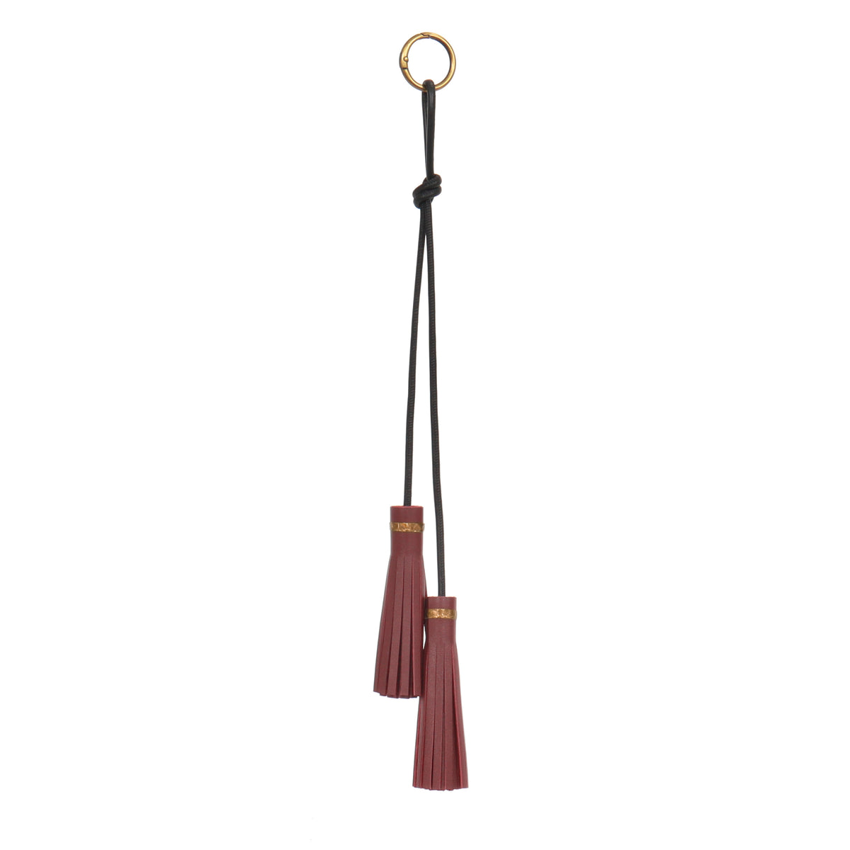 BORDEAUX CALF TASSEL BAG CHARM