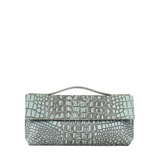 TOP HANDLE CLUTCH ATLANTIS EMBOSSED CROC