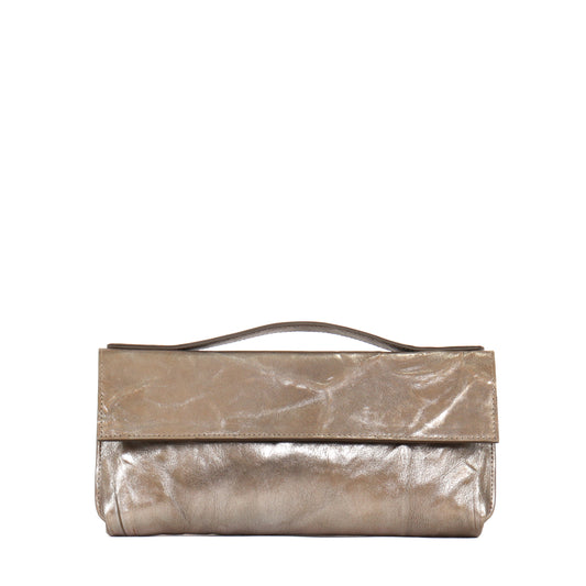 TOP HANDLE CLUTCH LIQUID METAL SHEEPSKIN