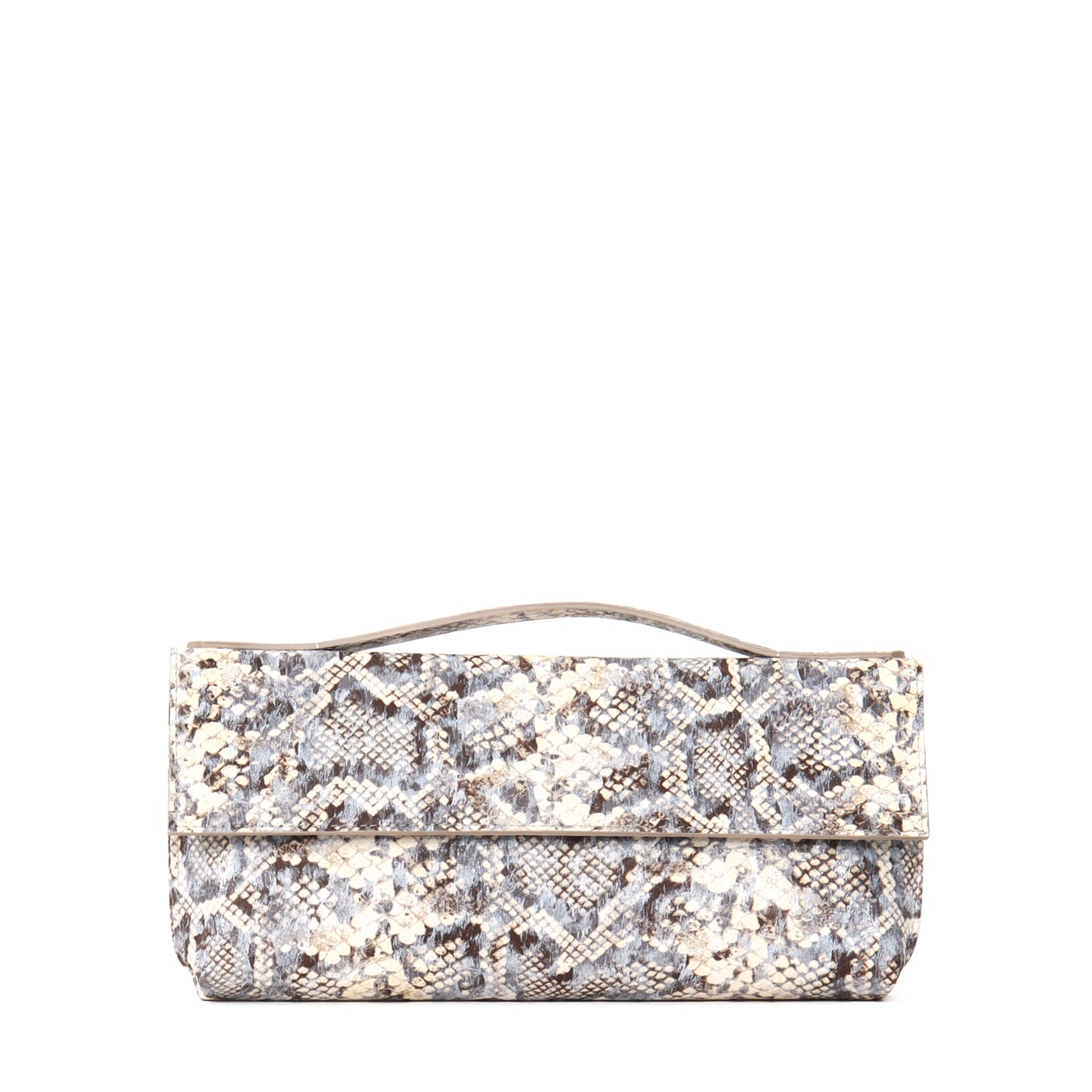 TOP HANDLE CLUTCH PASHMINA SNAKE PRINT