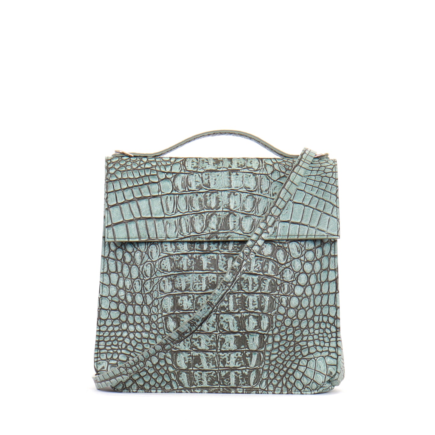 TOP HANDLE CROSSBODY ATLANTIS EMBOSSED CROC