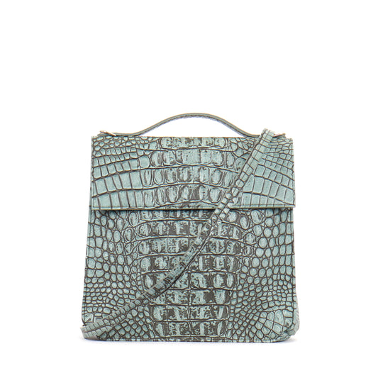 TOP HANDLE CROSSBODY ATLANTIS EMBOSSED CROC